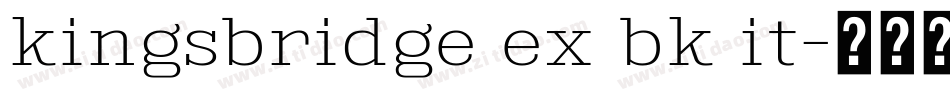 kingsbridge ex bk it字体转换